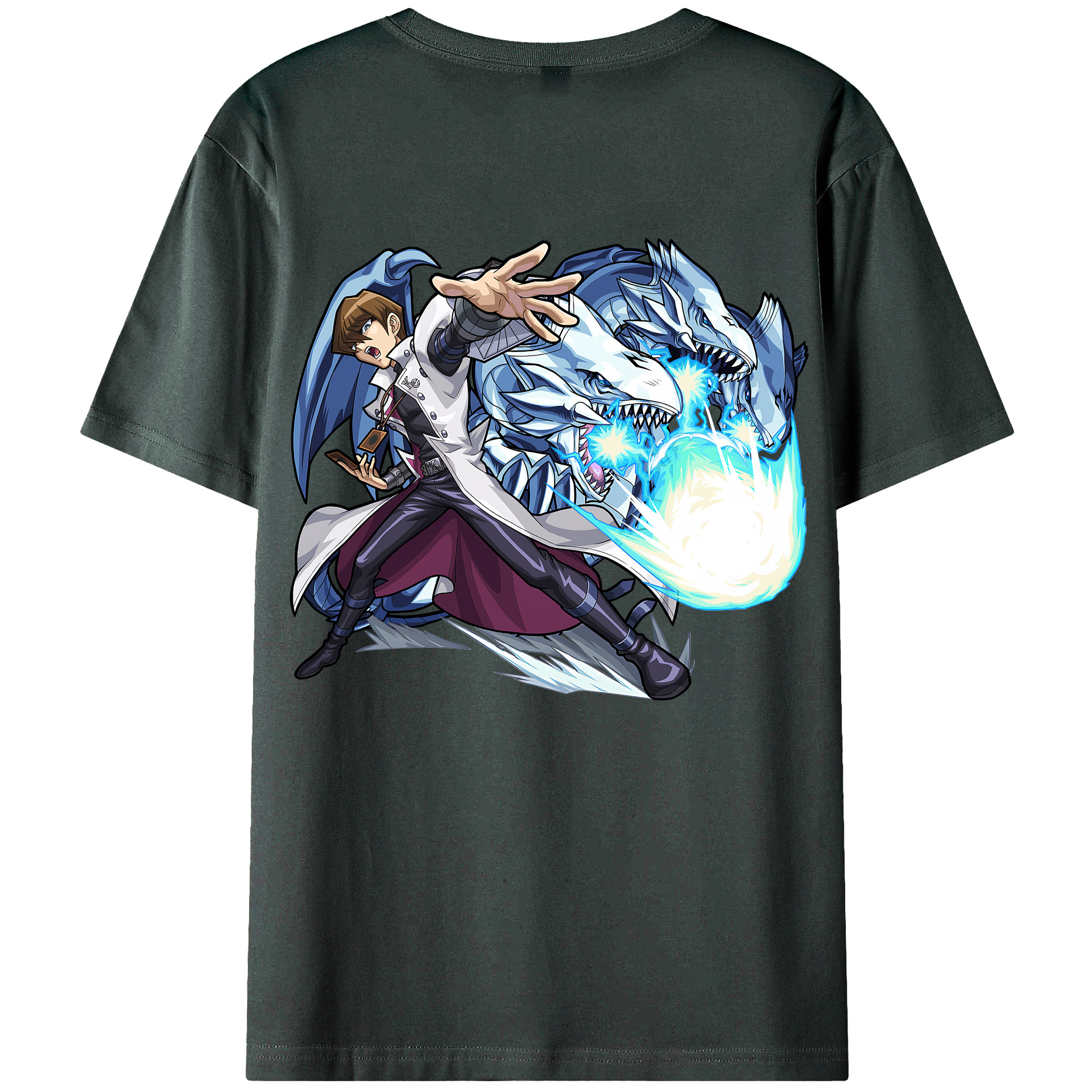 （画像用） 遊☆戯☆王 Yu-Gi-Oh! 綿100％ メンズ半袖Tシャツ（バックプリント） 通気性